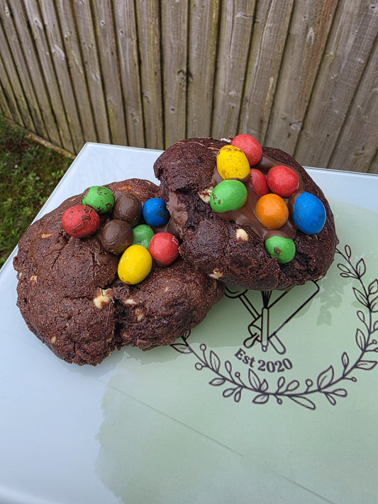 Cookie Double Chocolate with Nutella and Peanut M&Ms