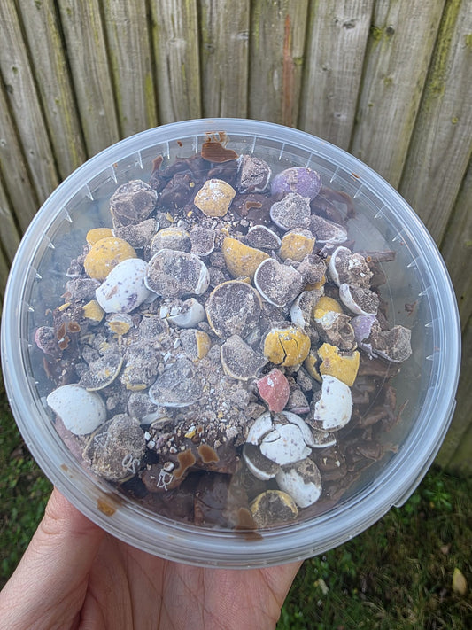 Chocolate Cornflake tub with Mini Eggs