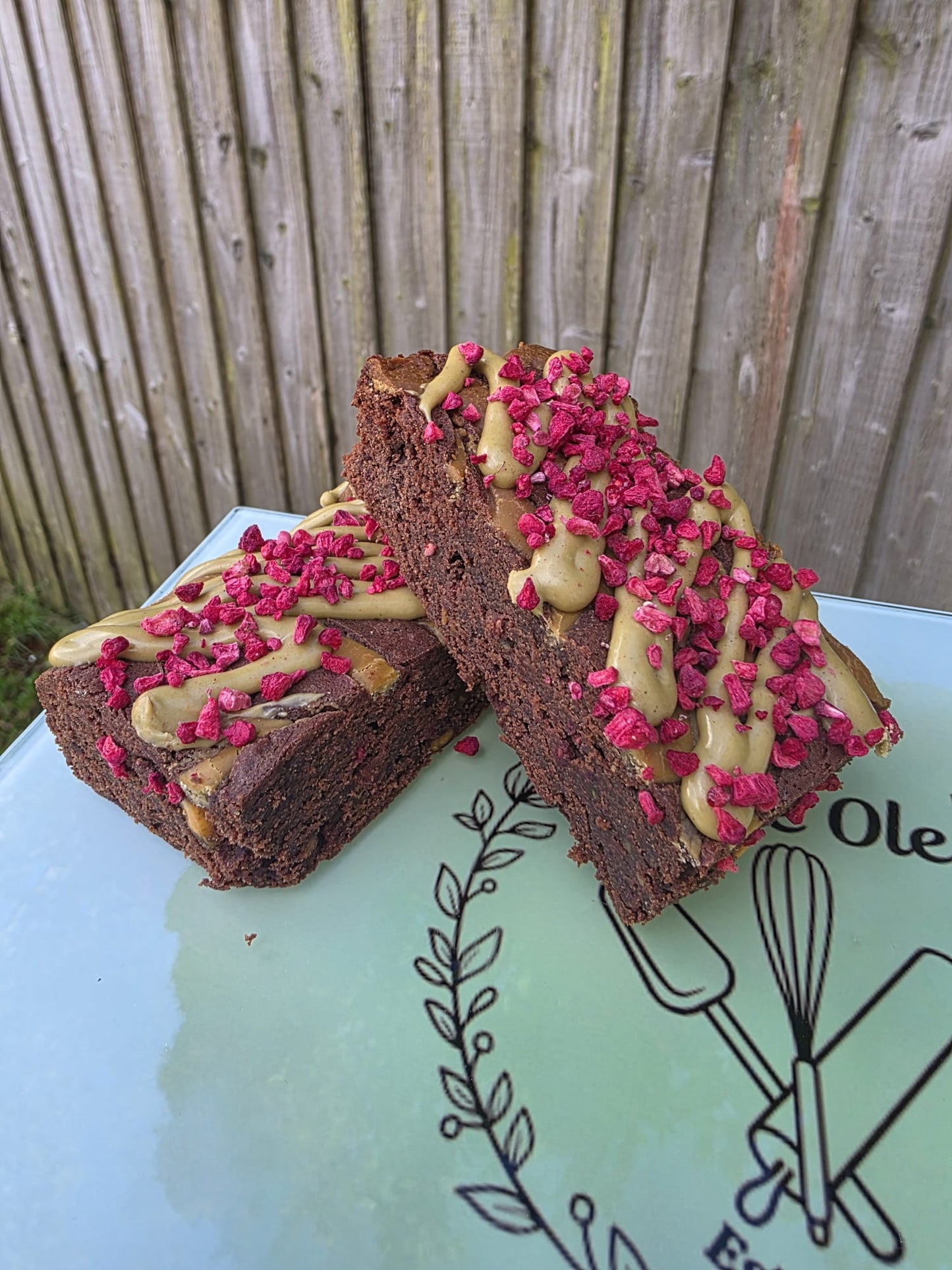 Brownie Pistachio and Raspberry