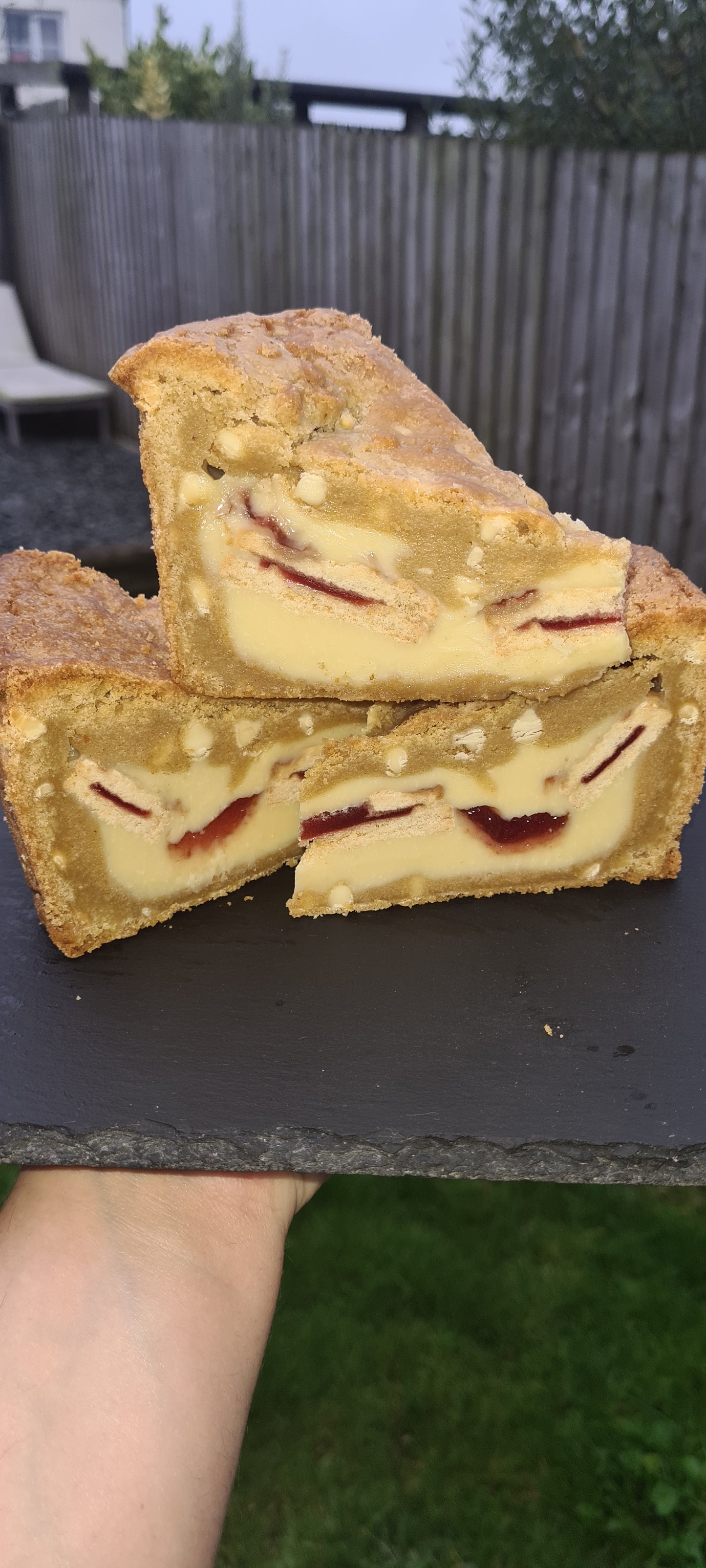 Jammie Dodger Cookie Pie Slice